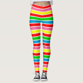 Farbige Regenbogenstreifen Leggings