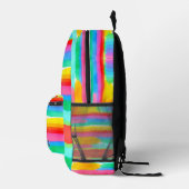Farbige Regenbogenstreifen Muster Girls Bedruckter Rucksack (Rechts)