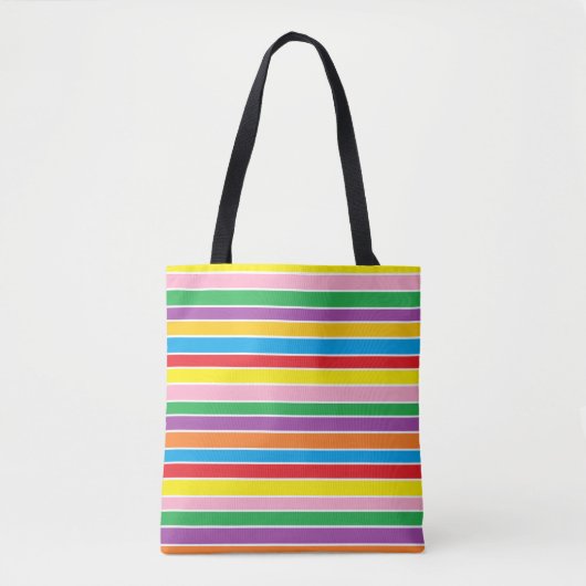 Farbige Regenbogenstreifen Tasche (Vorderseite)