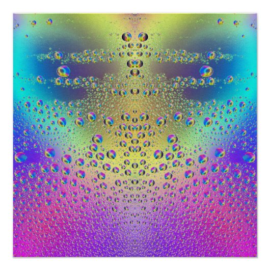 Farbige Regenfälle Poster (Vorderseite)