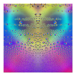 Farbige Regenfälle Poster