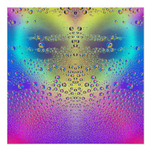 Farbige Regenfälle Poster (Vorderseite)