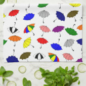 Farbige Regenschirme Design Geschirrtuch (Gefaltet)