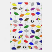 Farbige Regenschirme Design Geschirrtuch (Vertikal)