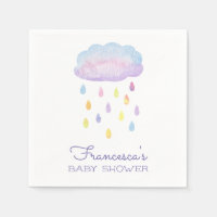 Farbige Regentropfen und Sprinkles Babydusche