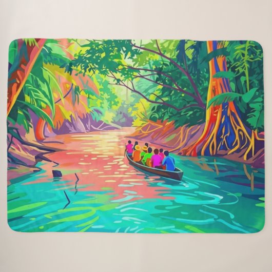 Farbige Regenwald-Flusssafari Sherpadecke (Vorderseite (Horizontal))