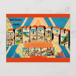 Farbige Rehoboth Beach  Postkarte