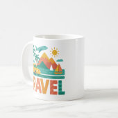 Farbige Reise-Urlaubs-Abenteuer Kaffeetasse (Vorderseite Links)
