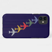 farbige Reiseflugzeuge Case-Mate iPhone Hülle (Rückseite (Horizontal))