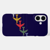 farbige Reiseflugzeuge Case-Mate iPhone Hülle (Rückseite (Horizontal))