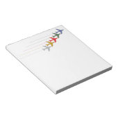 farbige Reiseflugzeuge Notizblock (angewinkelt)