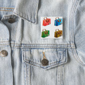 Farbige Reisekoffer-Kollektion Button