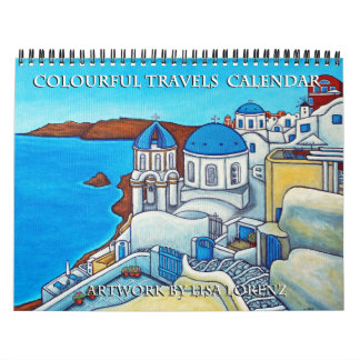 Farbige Reisen 2-Seiten-Kalender von Lisa Lorenz Kalender
