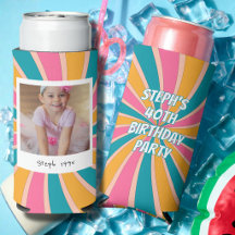 Farbige Retro-40-Geburtstagsfoto 