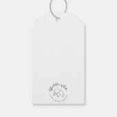 Farbige Retro Abstrakt florale Gemustert Geschenkanhänger (Rückseite)
