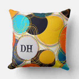 Farbige Retro-Abstrakte Punkte Persönliche Gestalt Kissen