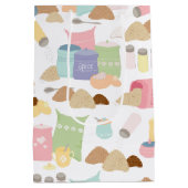 Farbige Retro-Backhilfsmittel Mittlere Geschenktüte (Rückseite)