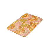 Farbige Retro-Blume Badematte (Schrägansicht)