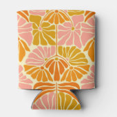 Farbige Retro-Blume Dosenkühler (Rückseite)