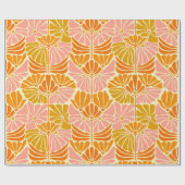 Farbige Retro-Blume Geschenkpapier (Flach)