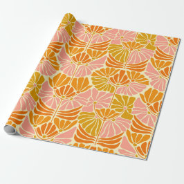 Farbige Retro-Blume Geschenkpapier