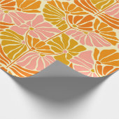 Farbige Retro-Blume Geschenkpapier (Ecke)