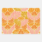 Farbige Retro-Blume Geschenkpapier Set (Vorderseite 2)