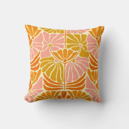 Farbige Retro-Blume Kissen