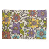 Farbige Retro-Blume Kissenbezug (Rückseite)