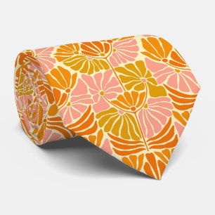 Farbige Retro-Blume Krawatte