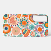 Farbige Retro-Blume Muster 3a Samsung Galaxy Hülle (Rückseite (Horizontal))