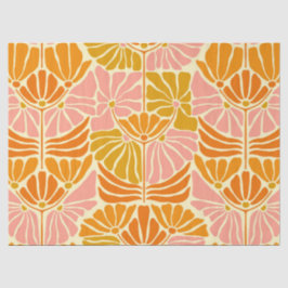 Farbige Retro-Blume Seidenpapier