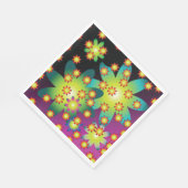 Farbige Retro-Blume Serviette (Ecke)