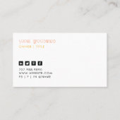 Farbige Retro-Blume Typografie der 70er Jahre Visitenkarte (Rückseite)