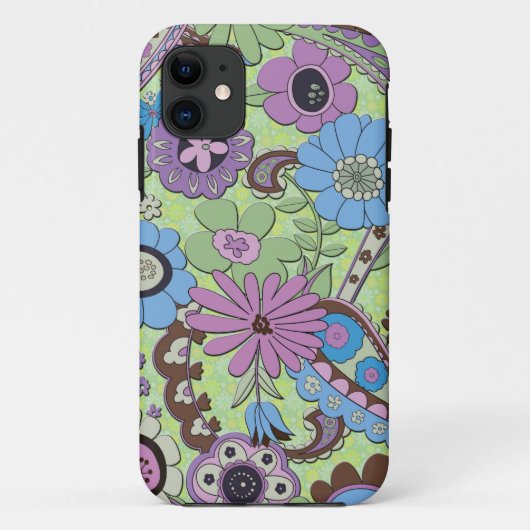 Farbige Retro-Blume und Paisley-Muster Case-Mate iPhone Hülle (Rückseite)