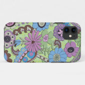 Farbige Retro-Blume und Paisley-Muster Case-Mate iPhone Hülle (Rückseite (Horizontal))