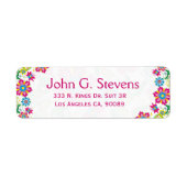 Farbige Retro-Blumenrahmen (Vorne)