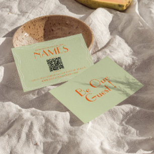 Farbige Retro-Bold-Einzigartige-Vintage-QR-Code-Ho RSVP Karte