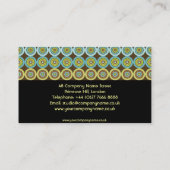 Farbige Retro-Circles-Visitenkarte Visitenkarte (Rückseite)