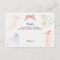 Farbige Retro Cocktail Party Details Beilage