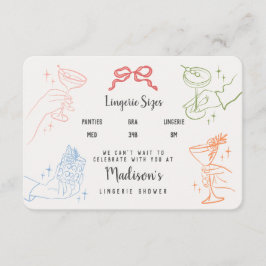 Farbige Retro Cocktail Party Fingergröße Beilage Begleitkarte