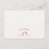 Farbige Retro Cocktail Party Registrierungskarte e Begleitkarte (Rückseite)