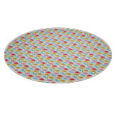 Farbige Retro-Daisy-Blumenmuster-Whimsical  Schneidebrett (Ecke)