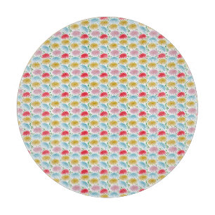 Farbige Retro-Daisy-Blumenmuster-Whimsical  Schneidebrett