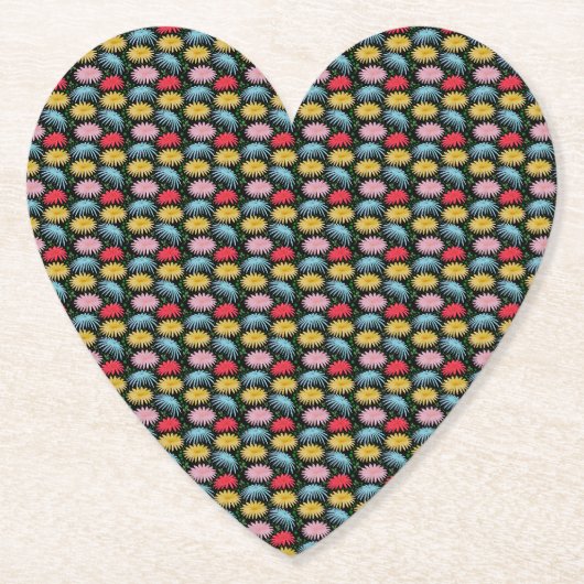 Farbige Retro-Daisy-Blumenmuster-Whimsical Untersetzer (Vorderseite)