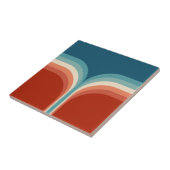 Farbige Retro-Dekoration mit Doppelbogen Fliese (Seite)