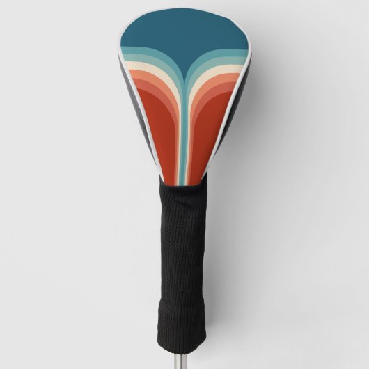 Farbige Retro-Dekoration mit Doppelbogen Golf Headcover (Vorderseite)