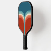Farbige Retro-Dekoration mit Doppelbogen Pickleball Schläger (Links)