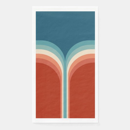 Farbige Retro-Dekoration mit Doppelbogen Serviette (Vorderseite)