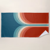 Farbige Retro-Dekoration mit Doppelbogen Strandtuch (Vorderseite)